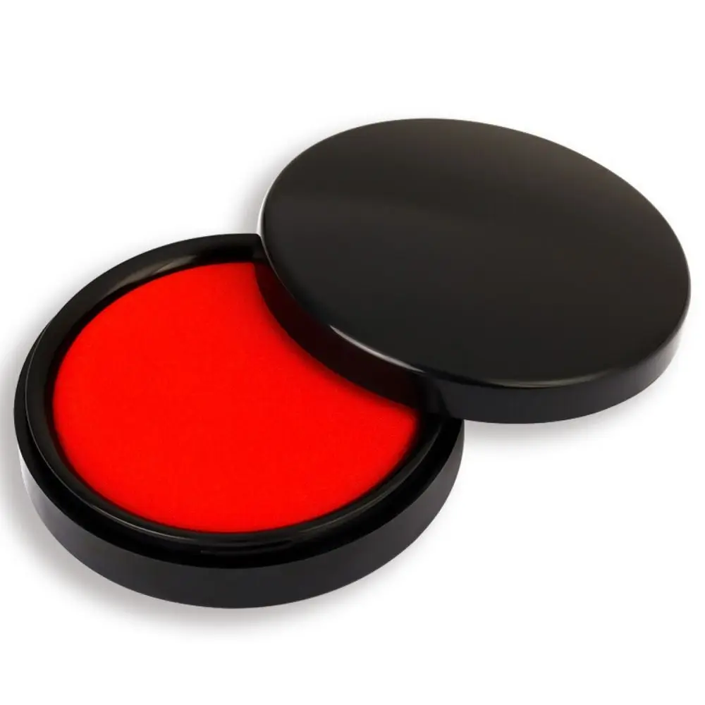 Clear Stamping Mini Fingerprint Ink Pad Waterproof Anti-Fake Thumbprint Ink Pad Red Color Quick-drying Red Stamp Pad