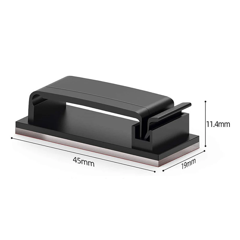 Self-Adhesive Row Plug Cord Fixer Easy Installation Durable Cable Manager For Nightstand Power Cords