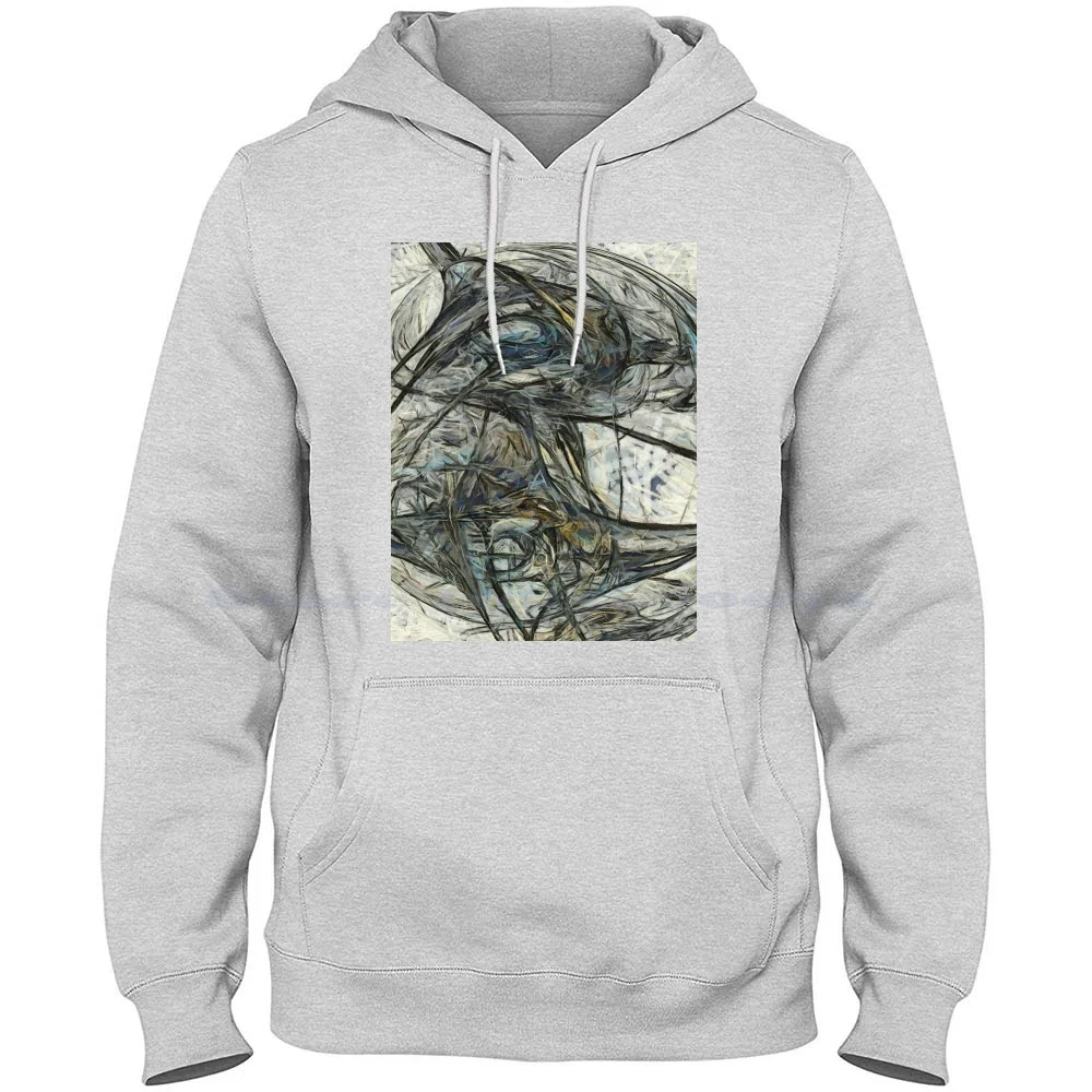 Blue Shift 100% Cotton Hoodie Abstract Colorful Fluid Organic Brilliance Science Energy Motion