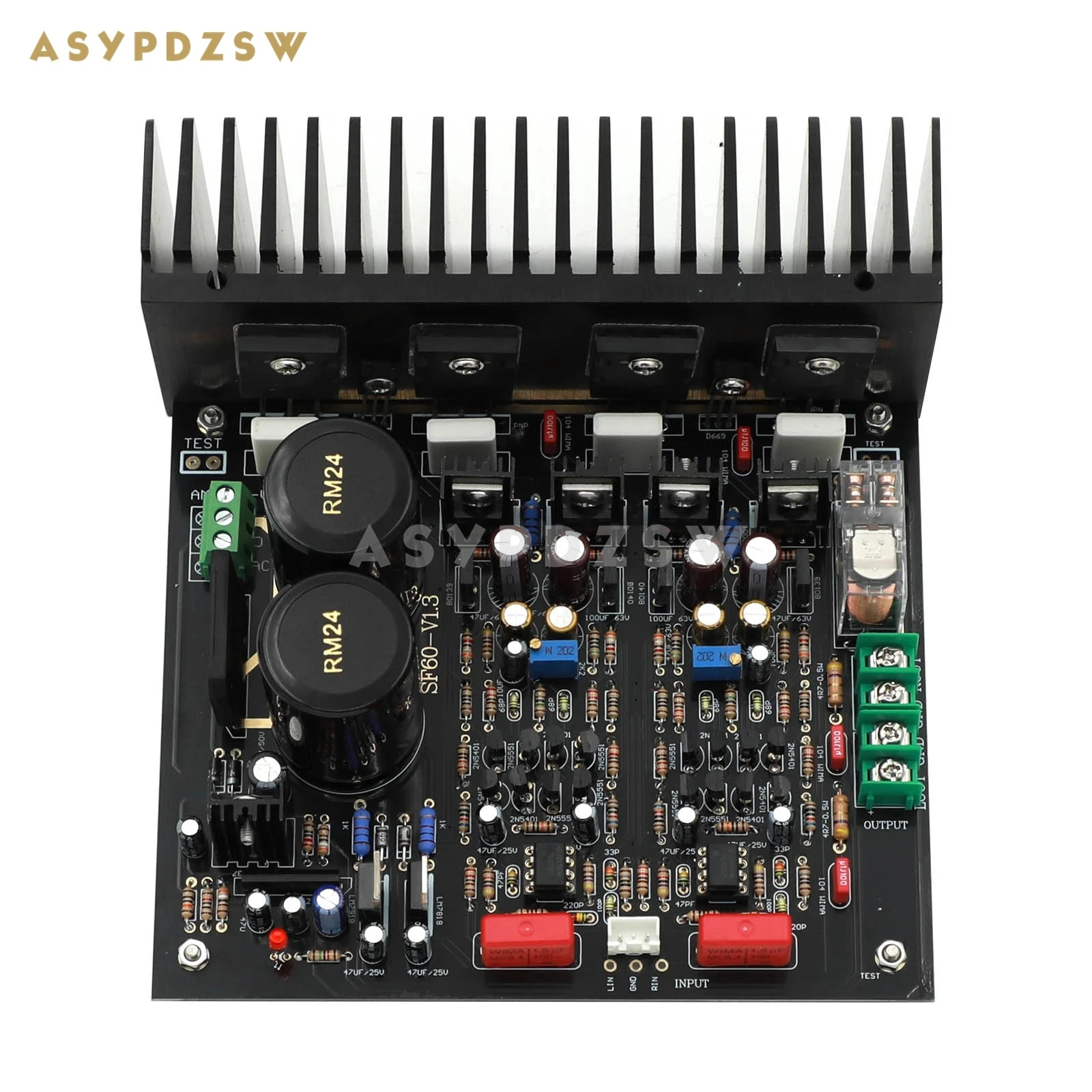 M4 2SA1943/2SC5200 Power amplifier DIY Kit/Finished board Base on Sugden SF60 circuit 150W+150W With Heat sink