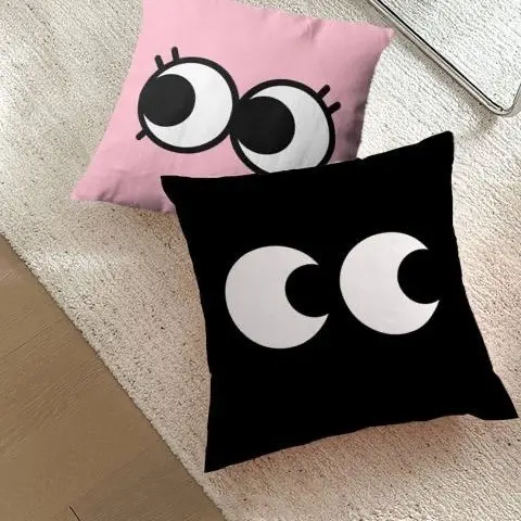 Cartoon Big Eyes Pillow Cushion Living Room Sofa Waist Protection Backrest Pillow Bedhead Pillow