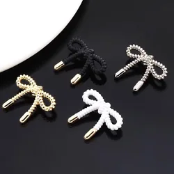 10pcs Fashion Metal Bow Buttons Women's Clothing Sewing Button Exquisite Clothes Decoration Accessories