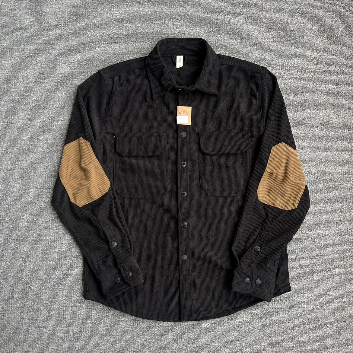 Autumn Winter Dense Corduroy Shirts for Men Patch Multi Pockets Casual Workwear American Vintage HK Male Loose Tops Youth Y2k