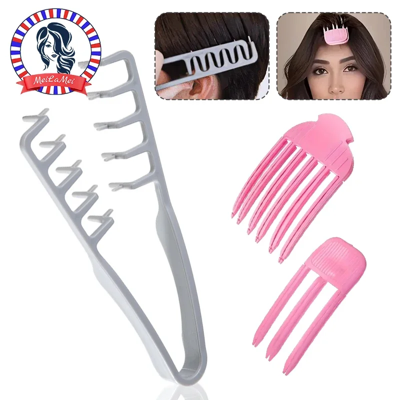 

2/3 шт. расческа для укладки с пушистой текстурой, зажим для пушистой челки, натуральный инструмент для завивки волос, пушистые корни волос, прикрывающие швы волос