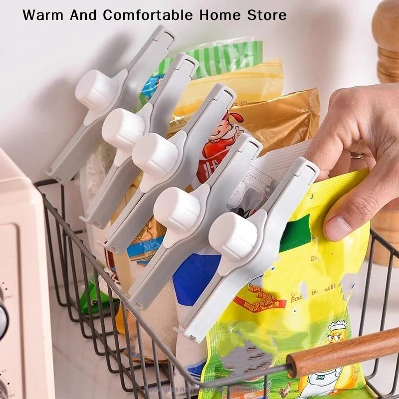 10Pcs Kitchen Storage Food Snack Sealing Bag Clips Screw Cap Seasoning Bag Milk Powder Bag Preservation Clip Gadgets Home Access