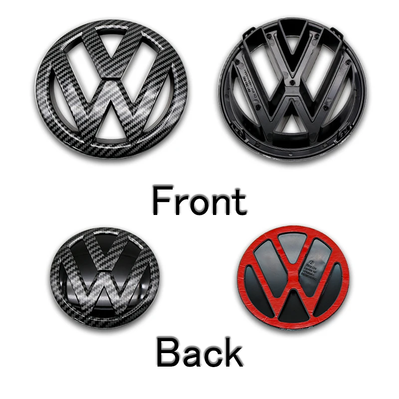 Für Passat 2011 2012 2013 2014 2015 140mm Motorhaube Vorderes Auto-Logo 100mm Heckklappen-Emblem Auto-Zubehör – Detail 3