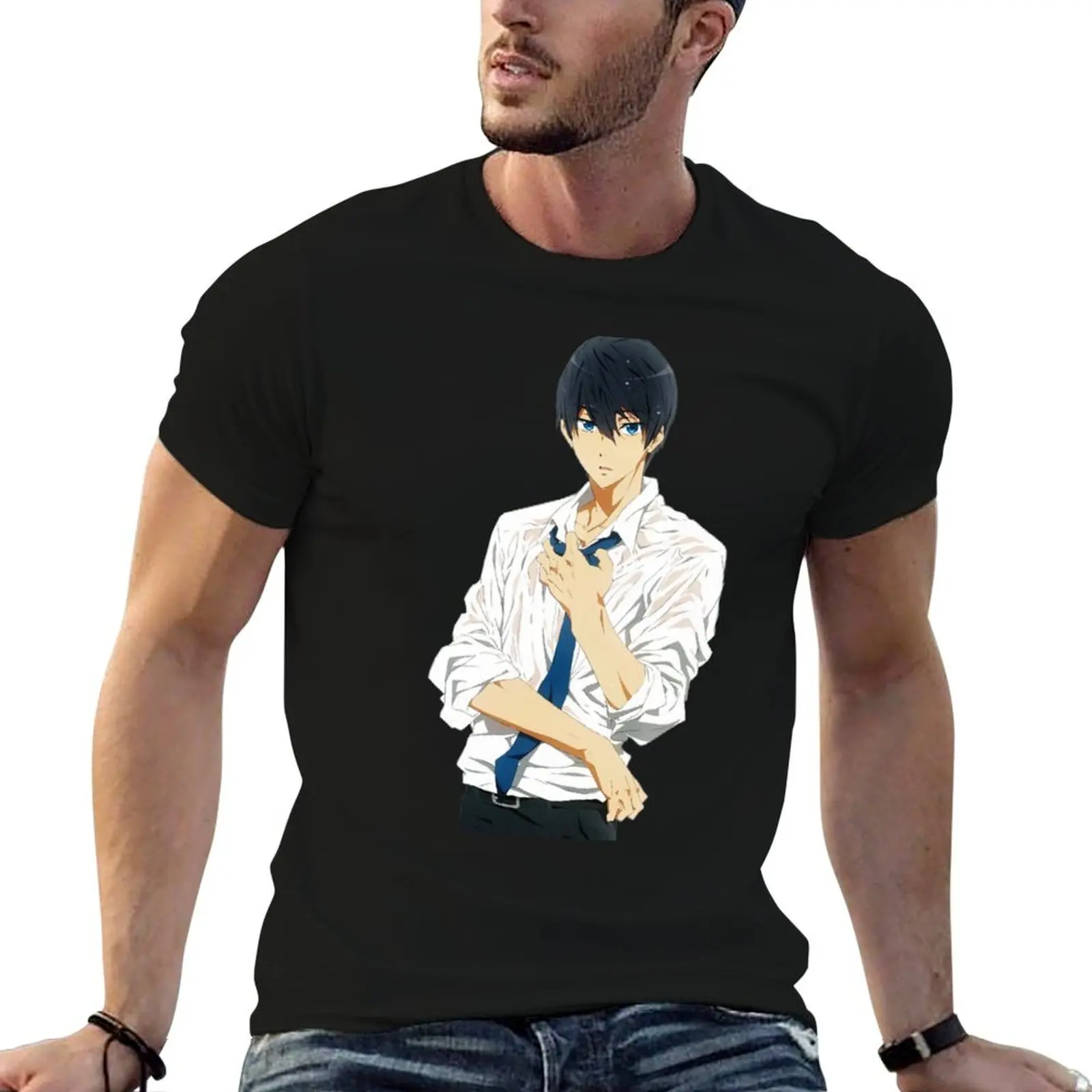 

Haruka Nanase (Free! Iwatobi Swim Club) T-Shirt man t shirt summer anime t shirts for man T-Shirt