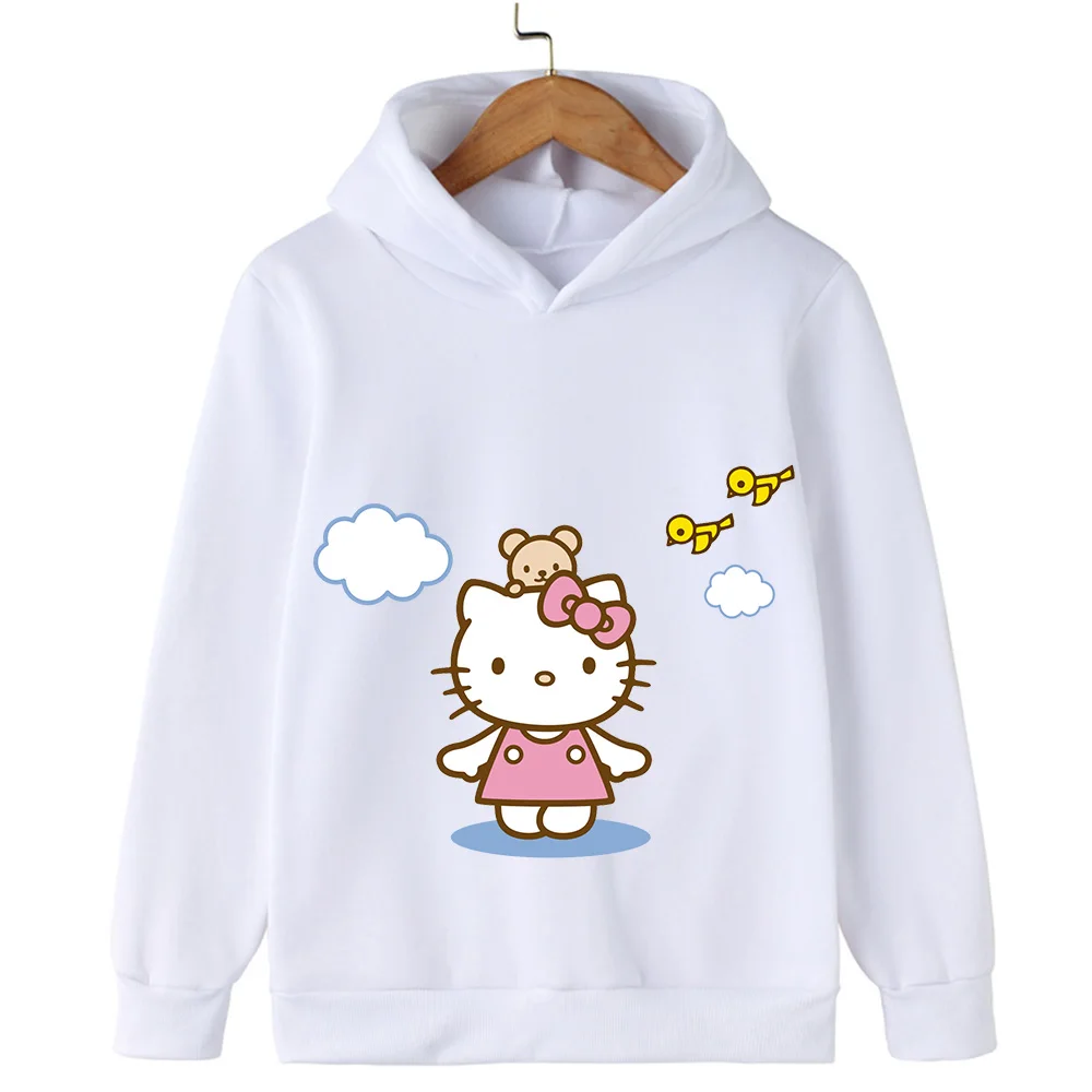 Sanrio Trendy Brand felpa con cappuccio per bambini camicia sportiva per ragazze Multi colore autunno/inverno abbigliamento per bambini Cartoon