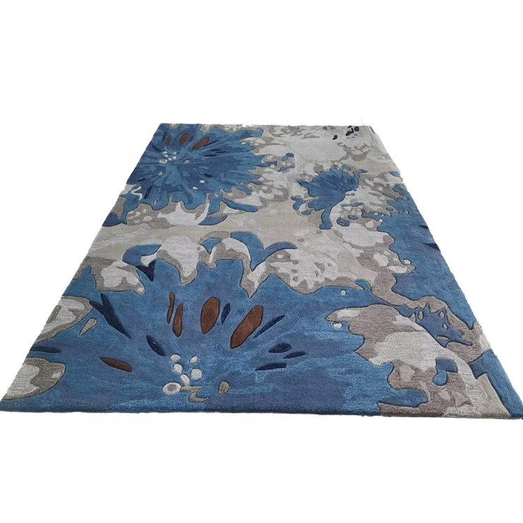 OEM Tufting Floral Pattern Rug High-end Handmade Carpet Hand-tufted Wool Acrylic Custom  In