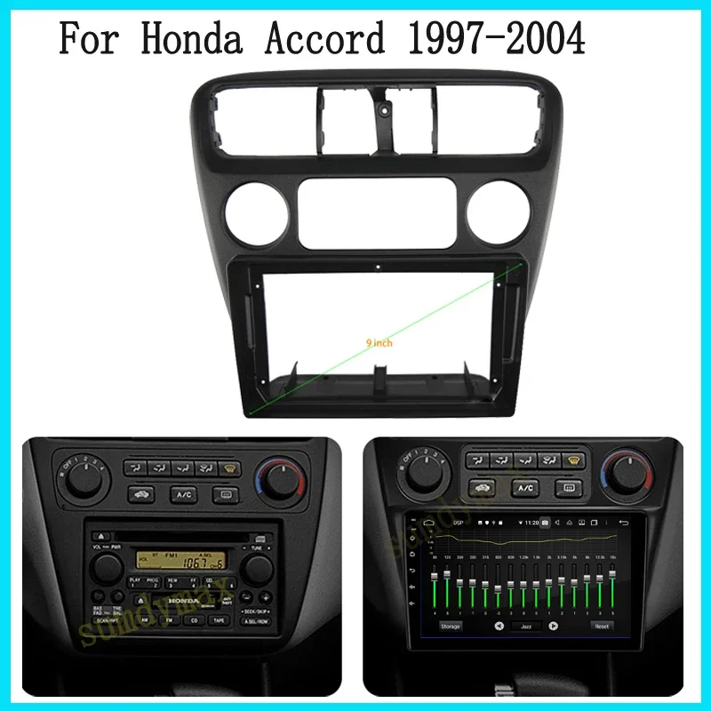 9 inch big screen 2 Din android Car Radio Fascia Frame for HONDA ACCORD 1997 1999 2000 2002 2003 car panel.