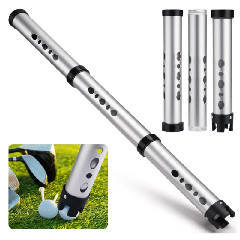 

Portable 40 Inch Golf Ball Retriever Tube, Detachable Aluminium Tube Golf Ball Picker Upper, 24 Golf Balls Shag Grabber