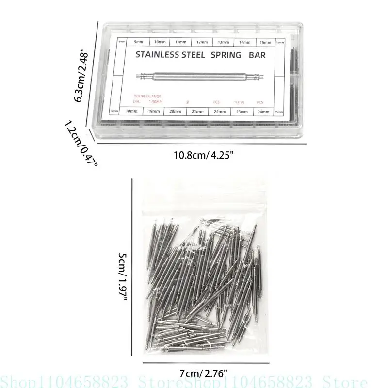 108/144/270/360 pçs removedor pinos ligação relógio pulseira conjunto ferramentas barra 8mm-25mm para reparo pulseira relógio