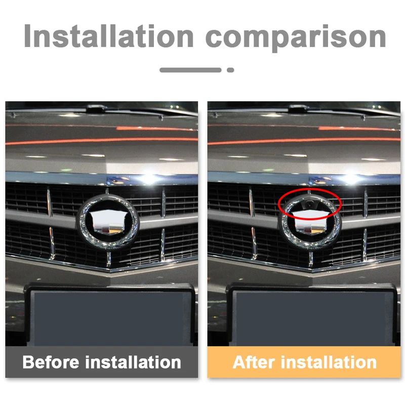 Car Front View Parking CCD Night Vision LOGO Camera Wide Angle 150° Waterproof CVBS HD AHD For Cadillac SRX 2012 Color Camera