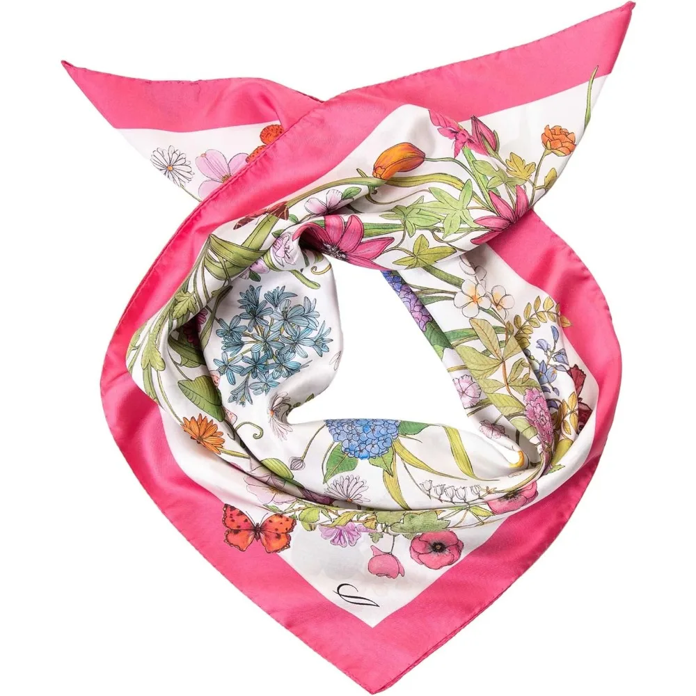 أوشحة مربعة إيطالية حريرية 100% - 35 تصميمًا فريدًا، مصنوعة يدويًا في إيطاليا، إكسسوارات أزياء نسائية #3