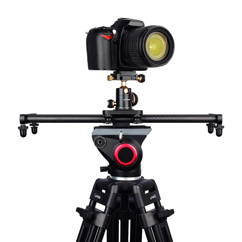 Portable Camera Slider Dolly Track 40cm Carbon Fiber Adjustable Rail Stabilizer for Camera Filming