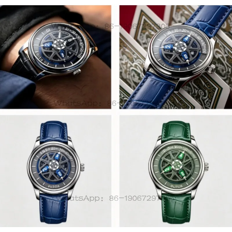 Fully Automatic Men's Mechanical Watch Personalized Small Dial Starwheel Watch Gift Box