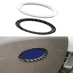 High Quality ABS Chrome Steering Wheel Trim Cover Logo Ring for Ford Focus 2 3 Fiesta Ecosport 2009-2018 Auto Accessories