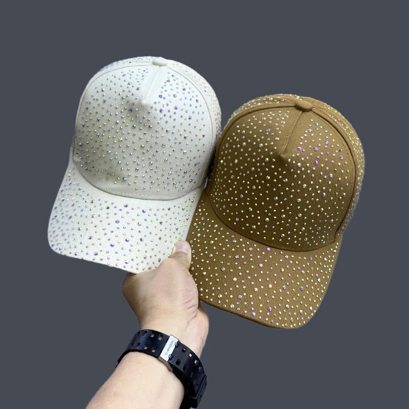 Hat Female Full Star Rhinestone Baseball Hat Women\'s Spring and Summer Fashion All Take Sun Visor Hat Net Red Baseball Cap