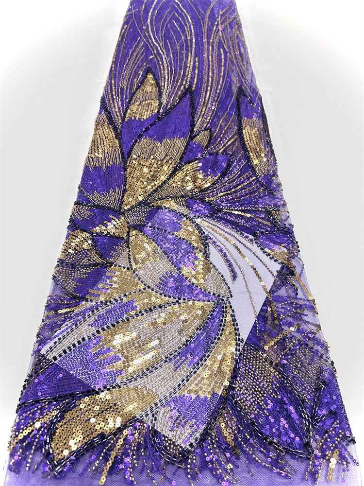 قماش دانتيل ترتر أفريقي 2025 جديد دانتيل مطرز بالخرز شبكي تول قماش دانتيل لخياطة فساتين حفلات الزفاف للنساء