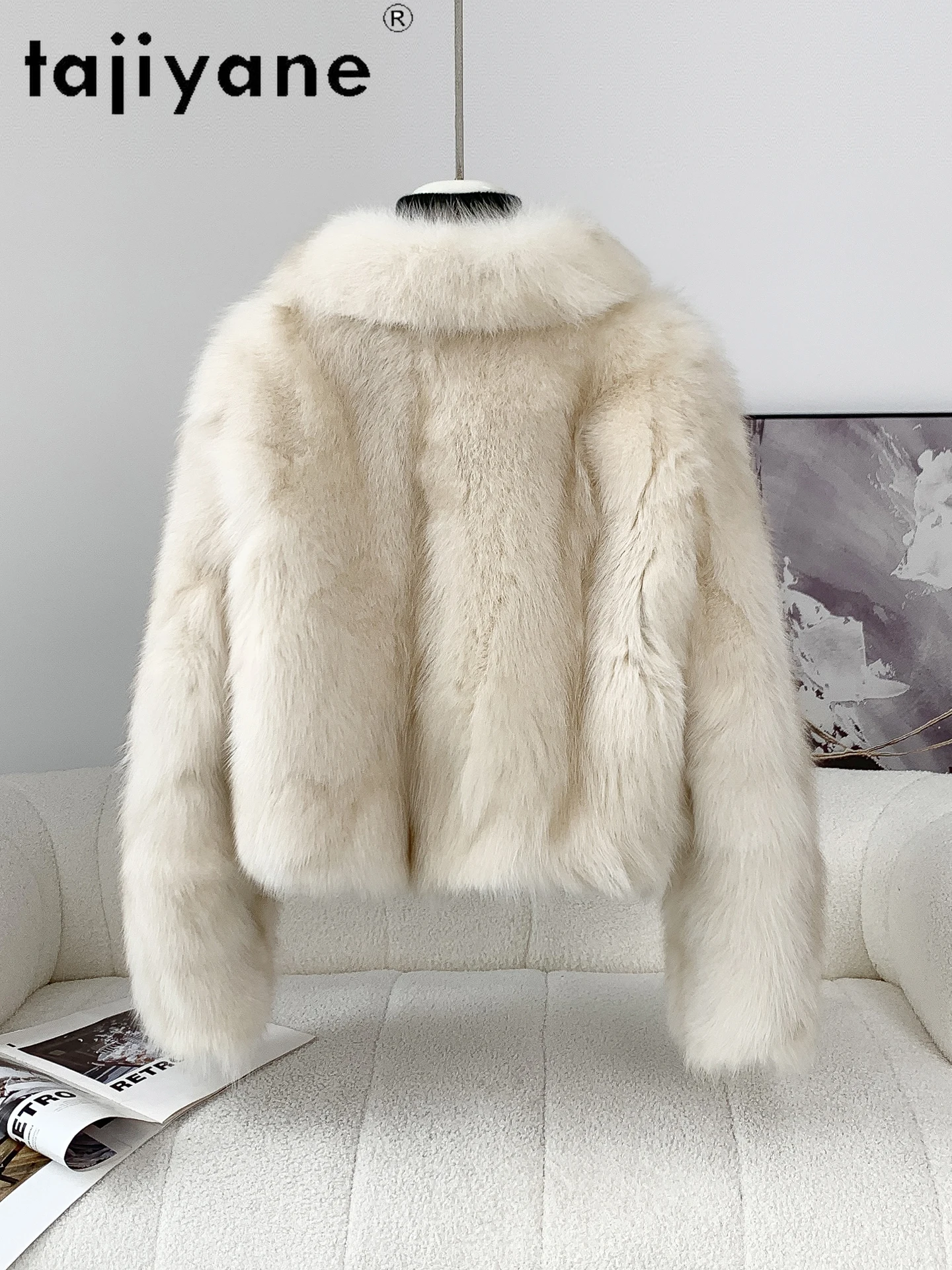 TAJIYANE 100% Pelliccia di Volpe Naturale Cappotto Corto Donna Cappotti di Pelliccia Reale di Lusso Premium Caldo Giubbotti Invernali 2025 Vestiti Donna шуба жleticud