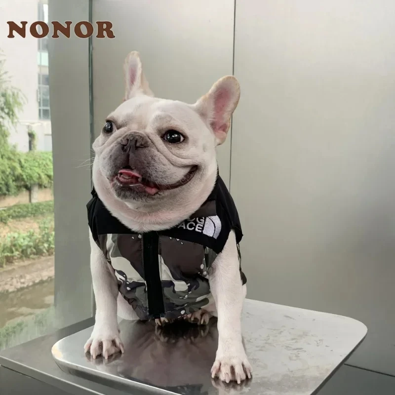 NONOR New Tide Brand The Dog FANS Warm Dog Camouflage Vest Down Jacket Pet Cotton Clothing for Small Medium Large Dog Costume
