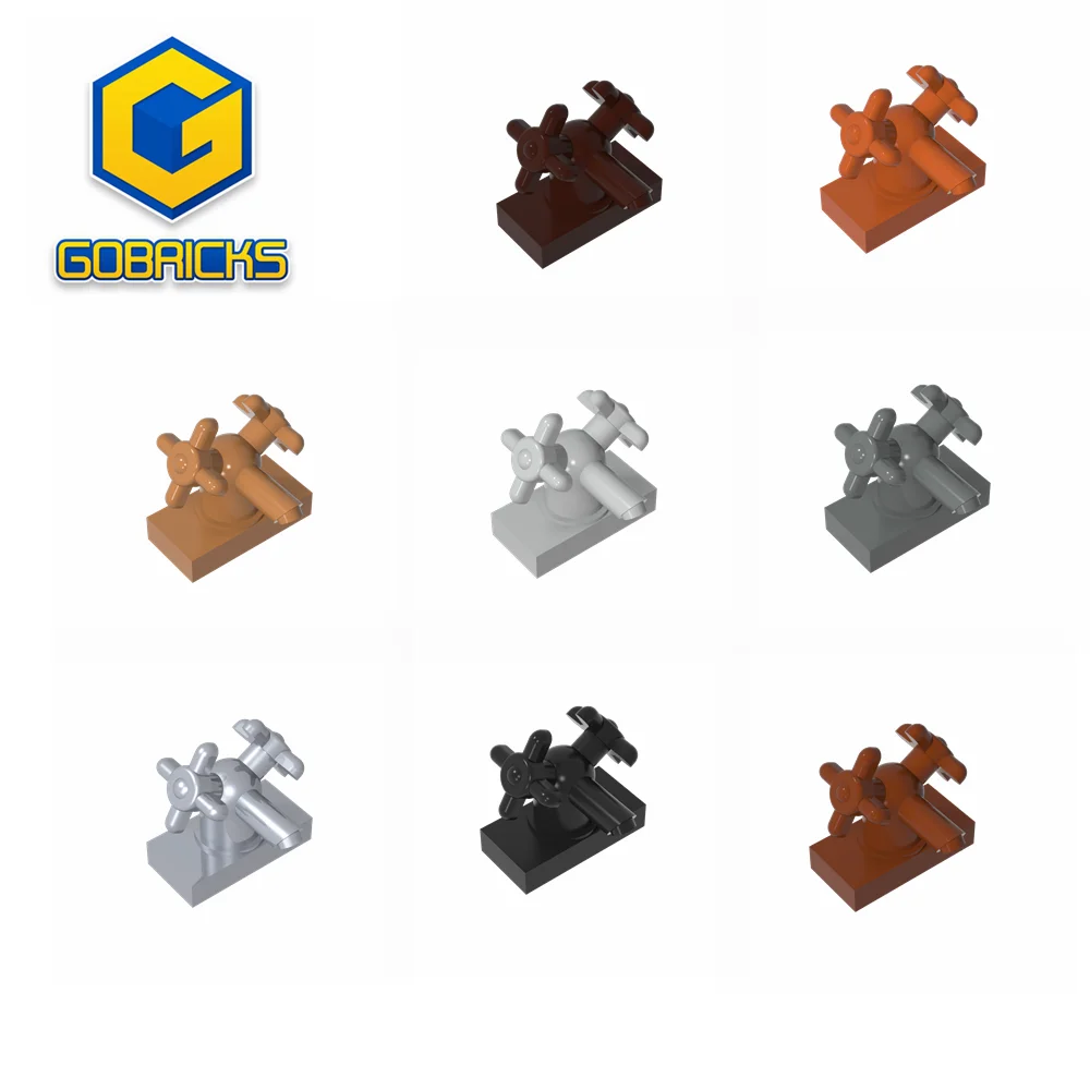 Cross-border Direct Supply Wholesale 1x2 Faucet GB 2033 Compatible with LEGO 6936 DIY Small Particle Building Blocks MOC Parts