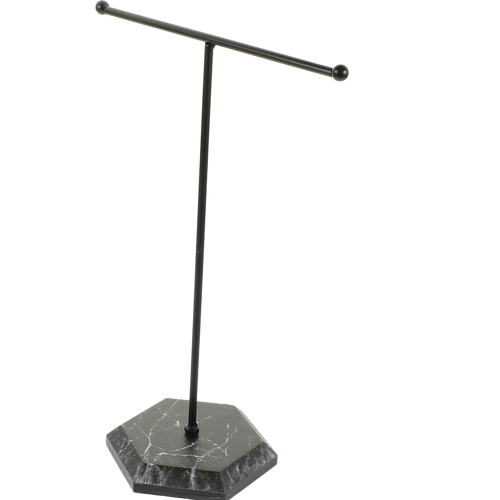 

T-Shaped Jewelry Display Stand Necklace Holder Organizer for Desktop Retail Store Craft Fair Home Decor Iron and Plastic Jewelry