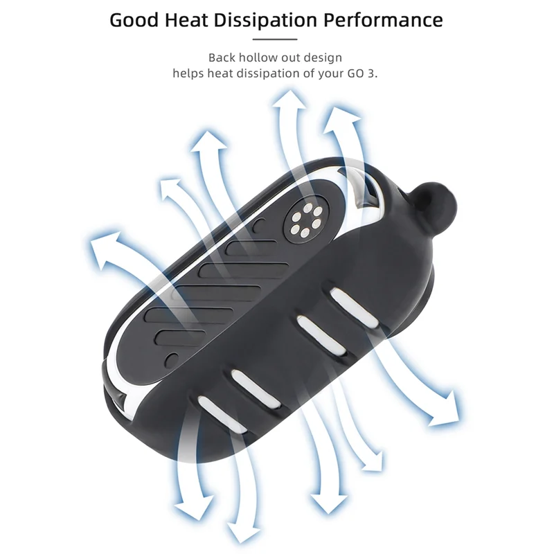 ABDE-SUNNYLIFE ل Insta360 Go3 تبديد الحرارة غطاء سيليكون الإبهام كاميرا ملصق غطاء للعدسات واقية معلقة الحبل مجموعة