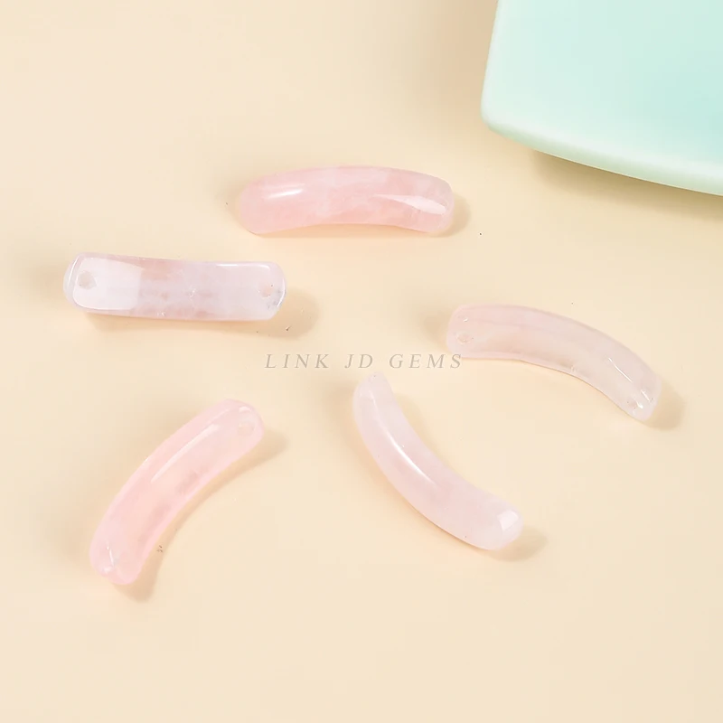 1 Pc Natural Stone Rectangle Bar Shape Beads Amethyst Tiger Eye Connector Beads for Jewelry Making DIY Bracelet Bangle Accessory