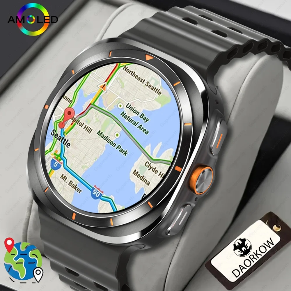 GPS For Samsung Galaxy Watch 7 Classic Smart Watch Men women Custom Dial HD AMOLED Voice Call NFC GPS Tracker Sport Watches Gift