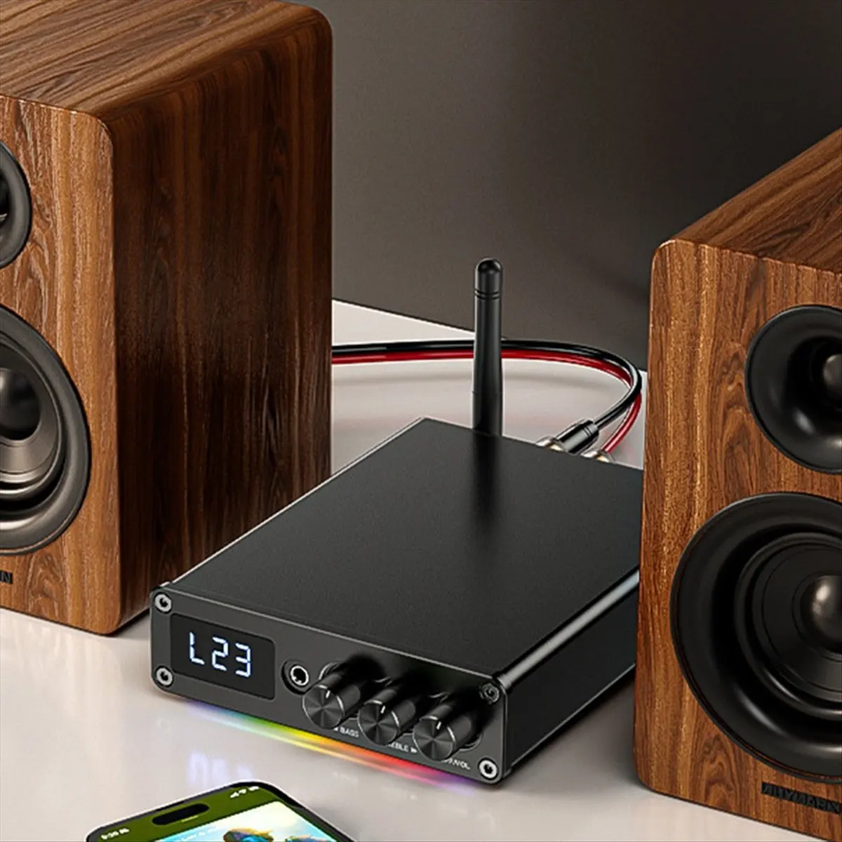 

Усилитель мощности 2 шт. TPA3116D2 Bluetooth 5.3 Class D 2.0, аудиоусилитель 200 Вт с USB-входом и пультом ДУ