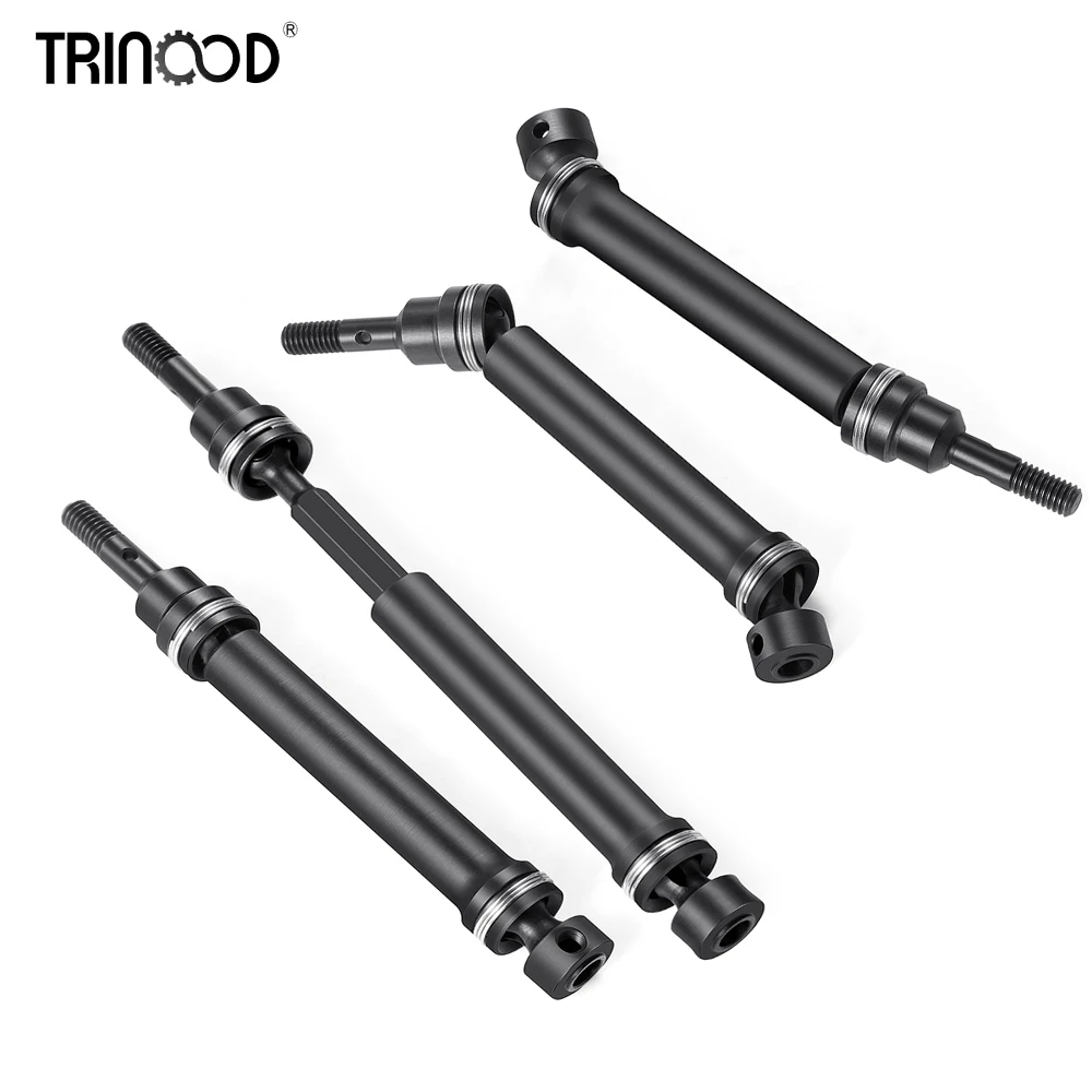 TRINOOD 1 Pair Steel Front & Rear Drive Shaft For 1/16 SUMMIT Mini E-Revo EREVO VXL RC Car CVD  Upgrade Parts