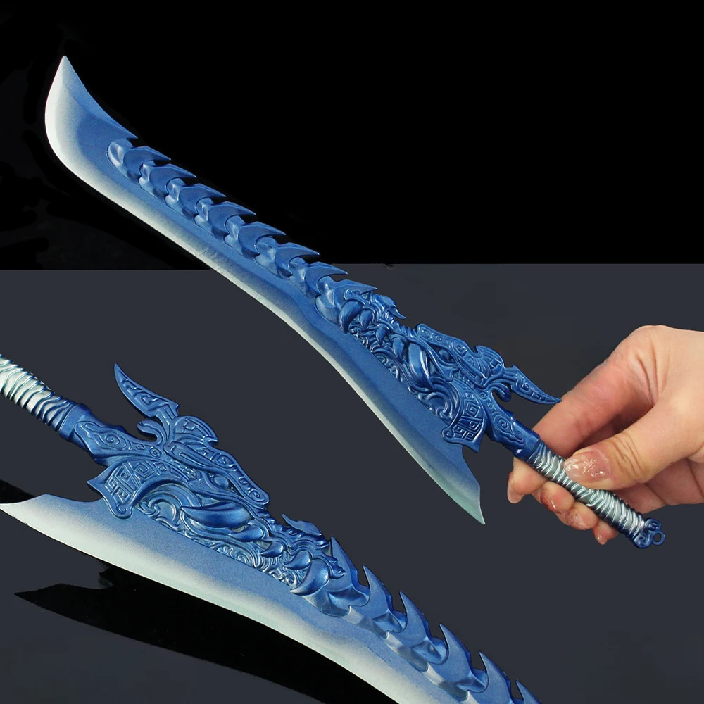 Ne Zha 2 Chinese Anime Randapparatuur Ao Guang Wapen Draak Tanden Blade Volledig Metalen Ambachtelijke Model Collectible Bureau Ornamenten Jongen Speelgoed