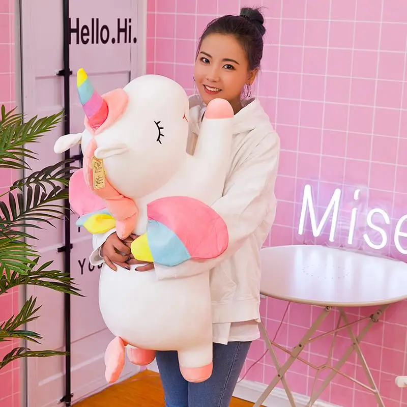 

Large Size Unicorn Doll Plush Toy Pillow Cute Girl Sleeping with Doll Gift Children's Soft Stuffed Toy Realistic Fabric Doll