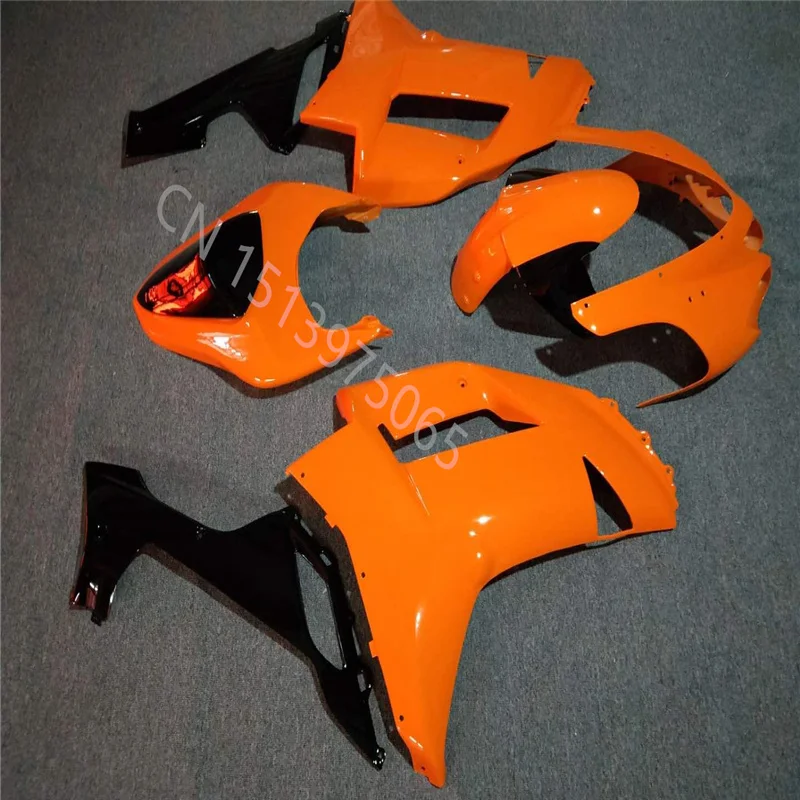 Injection molding fairing for Kawasaki   ZX6R 07 08  ZX6R 2007 2008 ZX6R 07- 08 orange black Motorcycle fairing