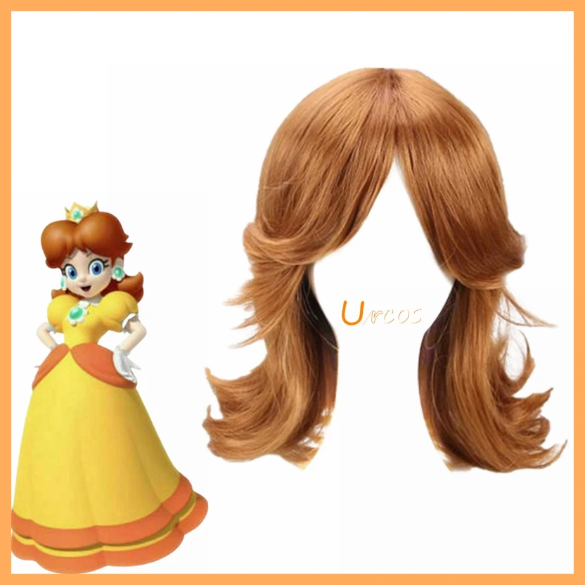 Game Princess Daisy Cosplay Costume Girls Cute Lolita Dress Fancy Halloween Carnival Wig Uniforms Custom Made