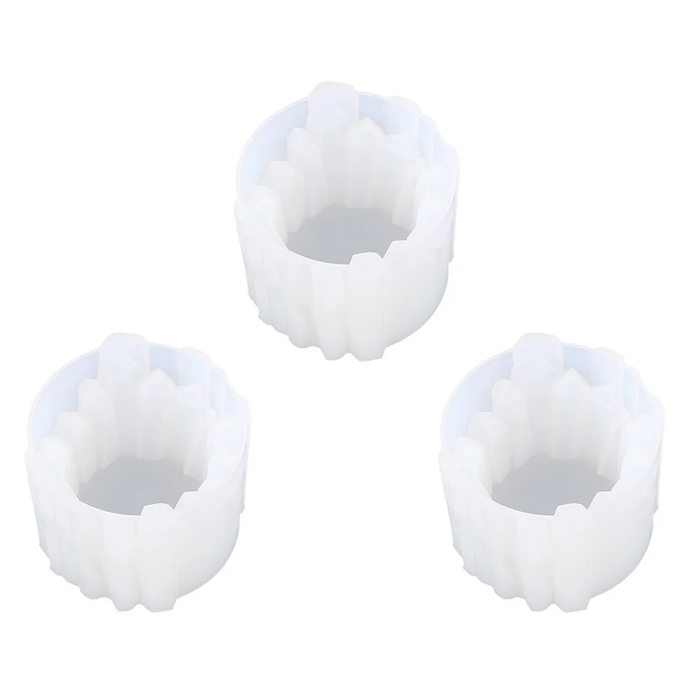 3Pcs Holder Resin Molds High Quality Silicone Crystal Shape Epoxy Casting Mold DIY Craft Supplies Accessories