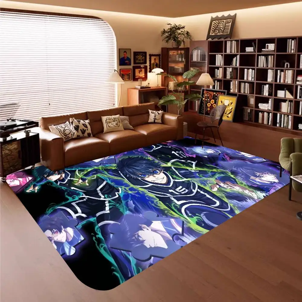 أنيمي الأزرق قفل مدخل باب حصيرة قابل للغسل عدم الانزلاق غرفة المعيشة أريكة الكراسي منطقة حصيرة المطبخ ترحيب ممسحة