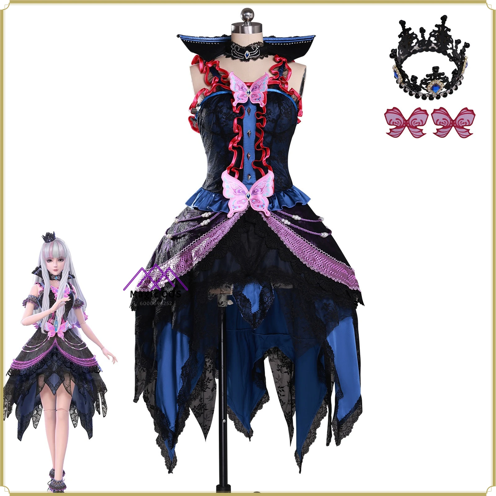 

High Quality Anime Cosplay Costume - Elf Dream Ye Luoli Bai Guangying Women's Gothic Lolita Style Anime Clothes Party Suit