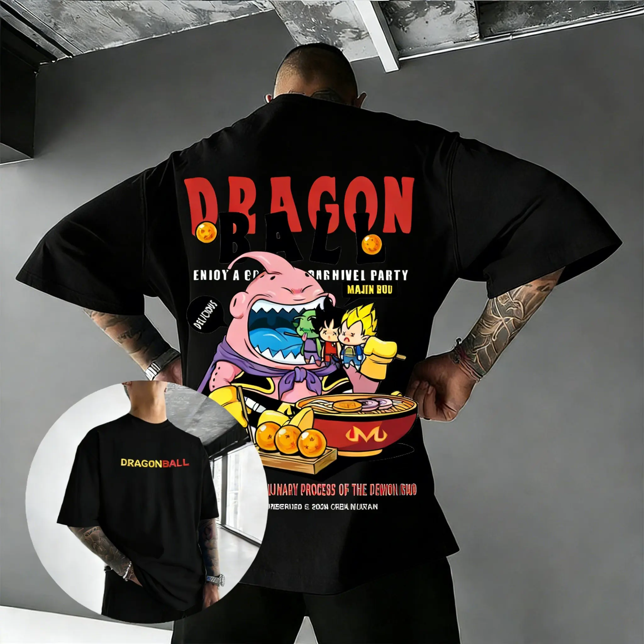 2026 Summer New Hot 2026 New Hot Summer Dragon Ball Tshirt Men Women Graphic Tee Vintage Majin Buu Goku Vegeta Funny Print Tops - view 4