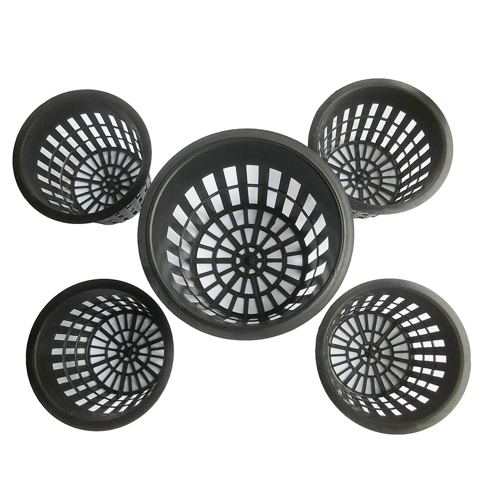 5Pcs Heavy Duty Black Dutch barrel planting basket Plant Grow Net Nursery Pots Cup Hydroponic colonization Mesh plastic Basket