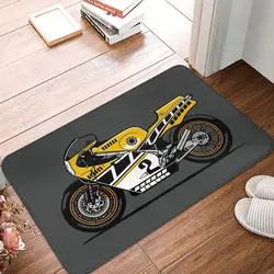 Motorcycle Cartoon Bath Non-Slip Carpet YZR500 Kenny Roberts Race Bedroom Mat Entrance Door Doormat Home Decoration Rug