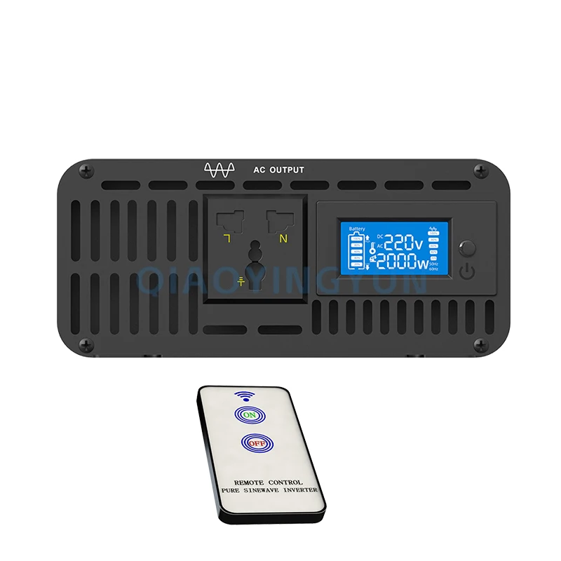 2000W 12v 24V 48V 60V 72V 84V DC 220V 110V AC Inverter Off-grid Pure Sine Wave Inverter with remote controler and LED display