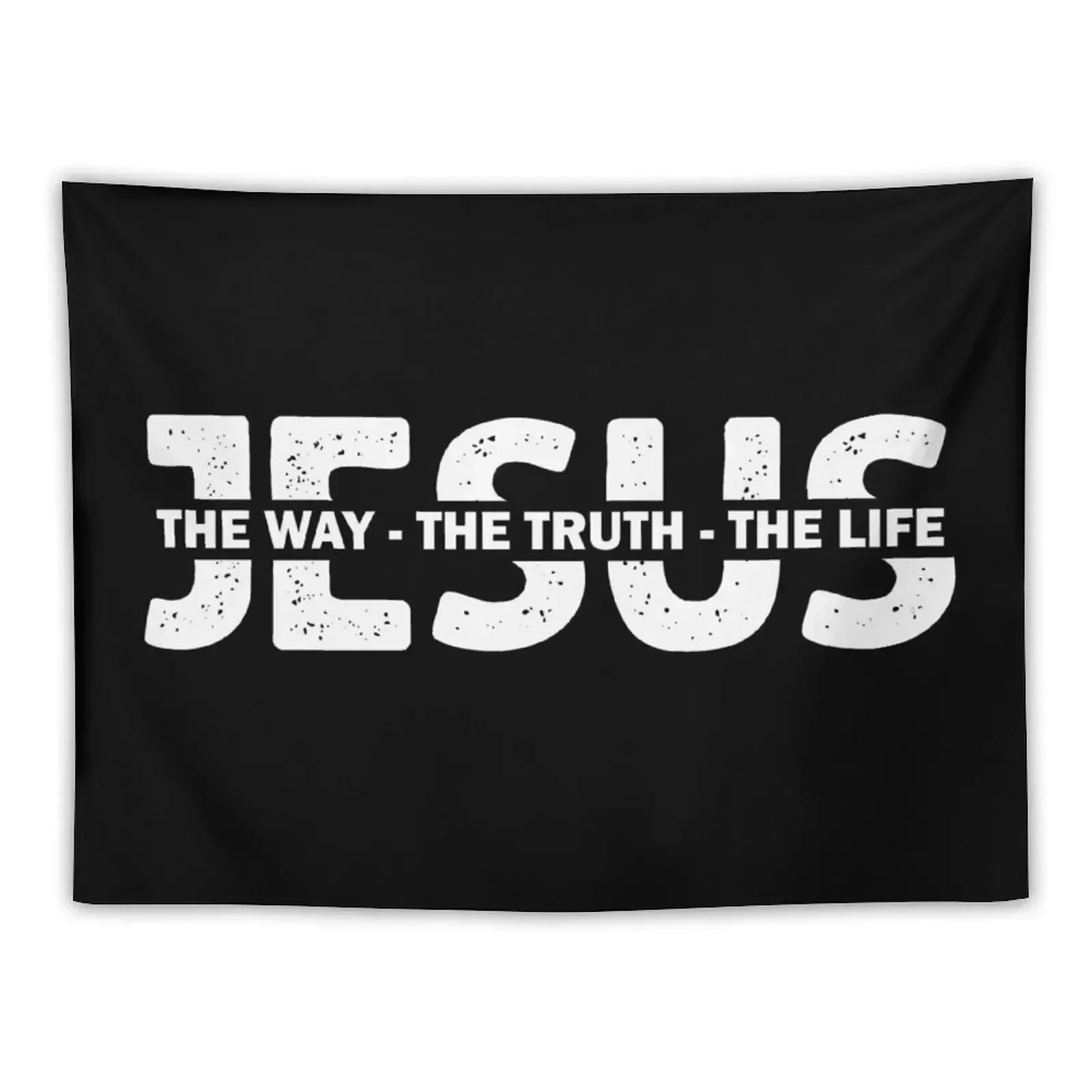 Jesus The Way The Truth The Life | Faith Christian Aesthetic Tapestry Wallpaper Bedroom Decor Home Tapestry