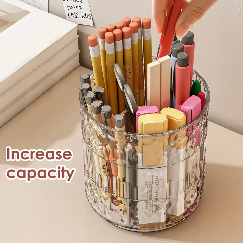 1 ชิ้น 360 °   ที่วางแปรงแต่งหน้าแบบหมุนได้ กล่องเก็บเครื่องสำอางสุดหรู ที่ใส่ลิปสติก ดินสอเขียนคิ้ว ที่ใส่อุปกรณ์เครื่องเขียน กล่องเก็บอายแชโดว์