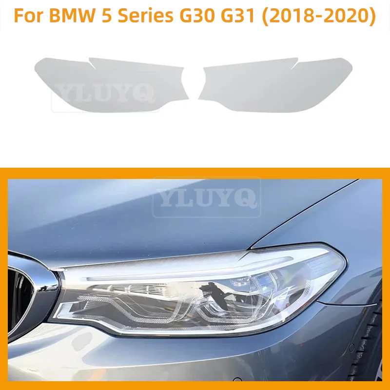 

For BMW 5 Series G30 G31 2018 2019 2020 Car Headlight Protective Film Clear Smoked Black Tint Wrap Vinyl Clear TPU Sticker