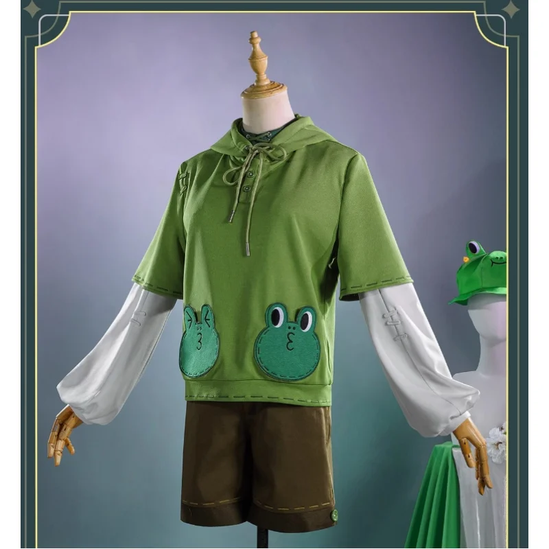 

Identity Ⅴ Florian Brand fire investigators Frog Rio Cosplay Costume Hat hoodie pants prop set Halloween men women casual set