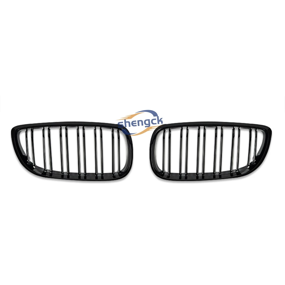 For BMW 3 Series E92 E93 2006-2014 Front Bumper Kidney Dual Slat Golss Black Grill Racing Chrome Grille Cover 325i 328i 330i