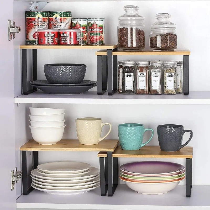 

Многоцелевой деревянный органайзер, полка для кухни, полка для специй, держатели для хранения мусора в гостиной, компактное хранилище для косметики