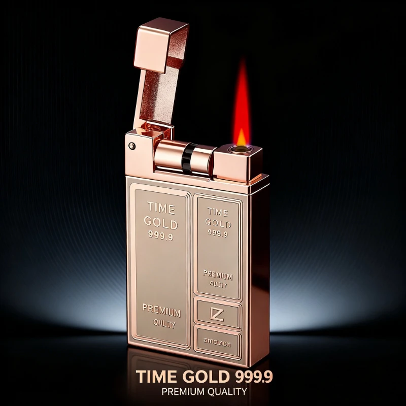 

Gear Roller Touch Induction Lighter - Metal Windproof Butane Turbo Jet Red , Portable Electronic Torch for Outdoor Adventures